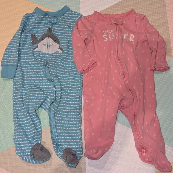 Carter's Just One You footed pajamas set, 3-6 months - Picture 1 of 2
